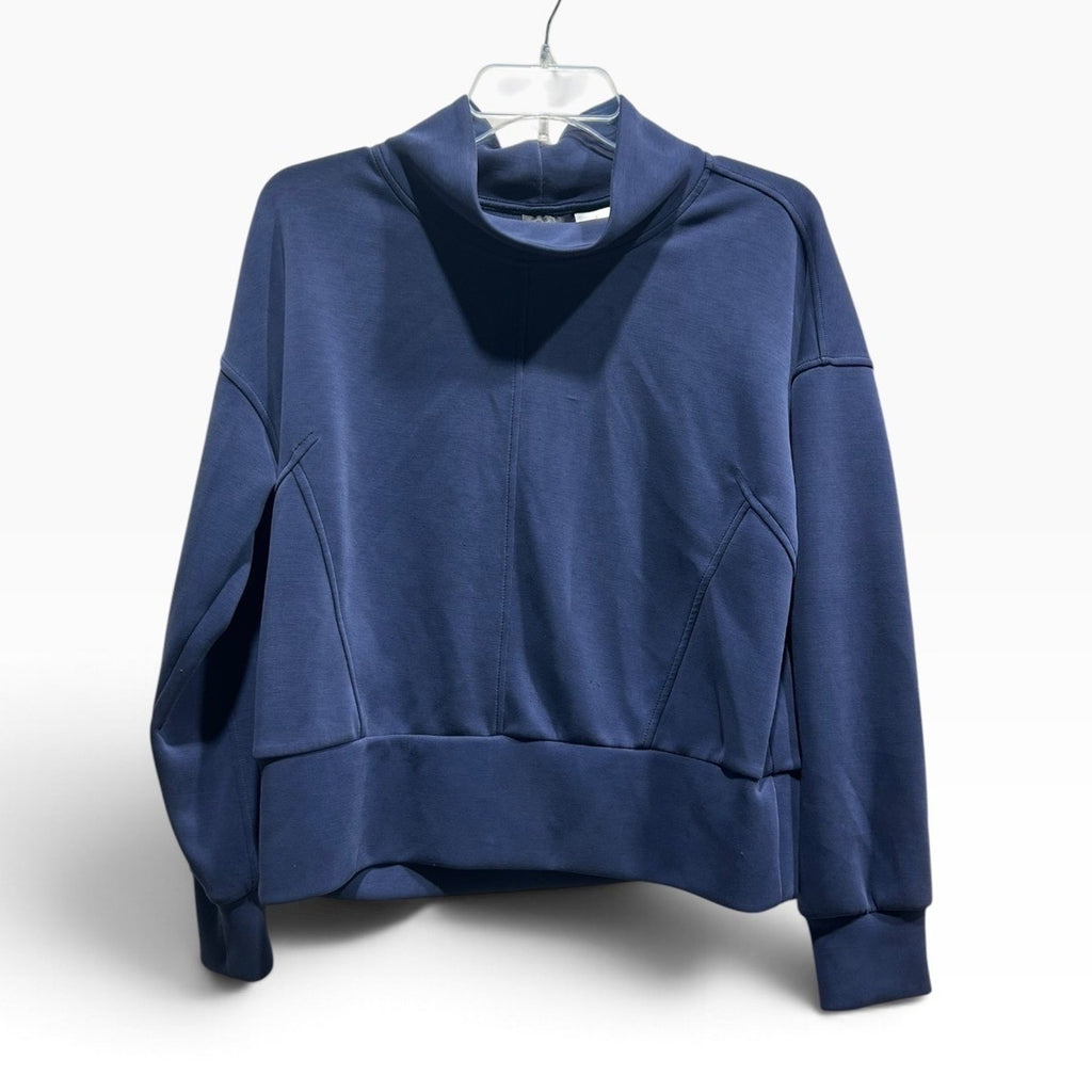Bailey 44 Navy Blue Mock Neck Soft Knit Modal Sweatshirt & Pants Set small