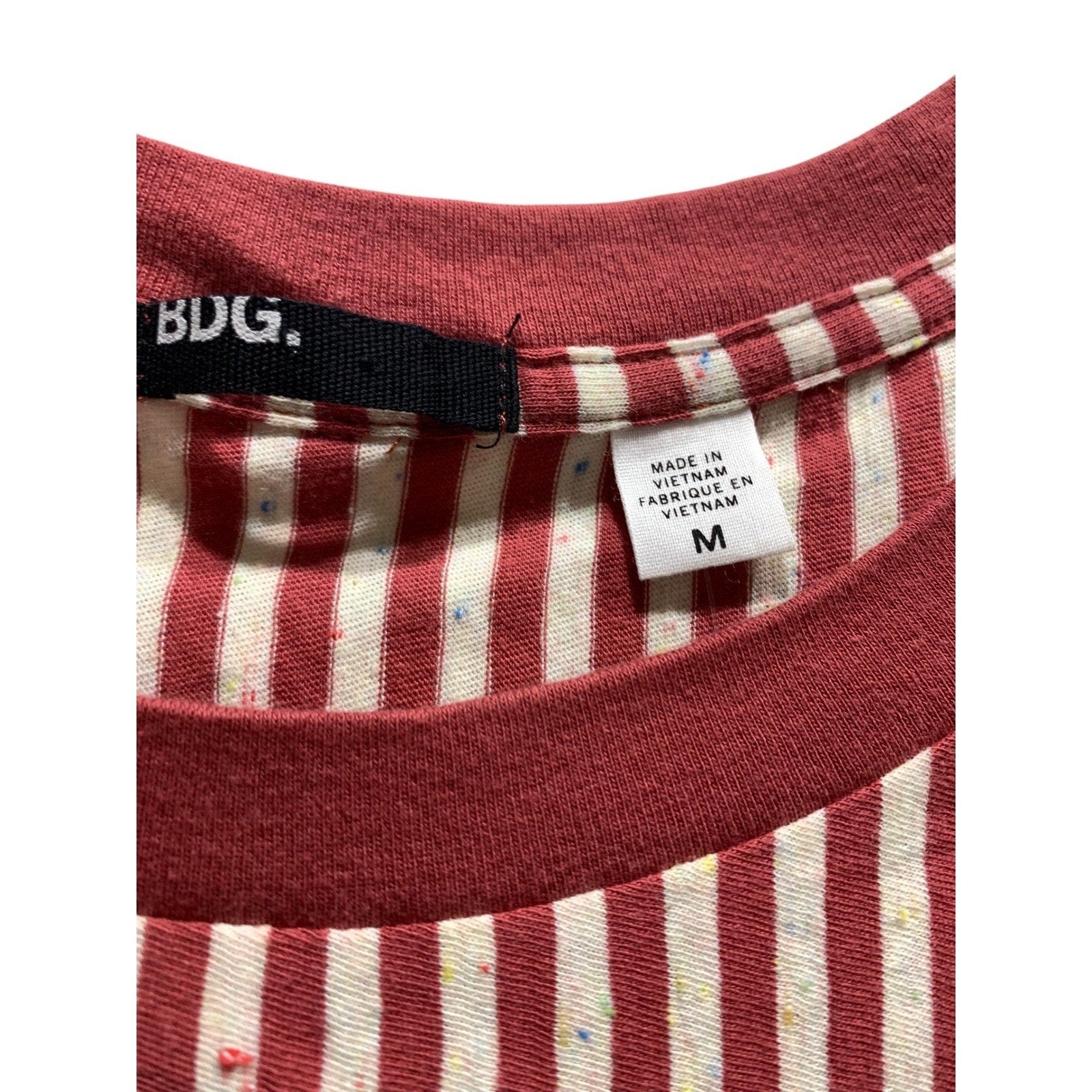 BDG Urban Outfitters Red Stripe Pocket Tee Shirt Womens M Casual Grunge Top