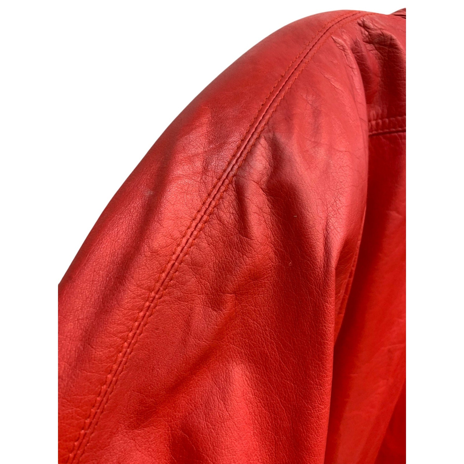 Vintage Toff's Red Leather Jacket SZ M/ 39