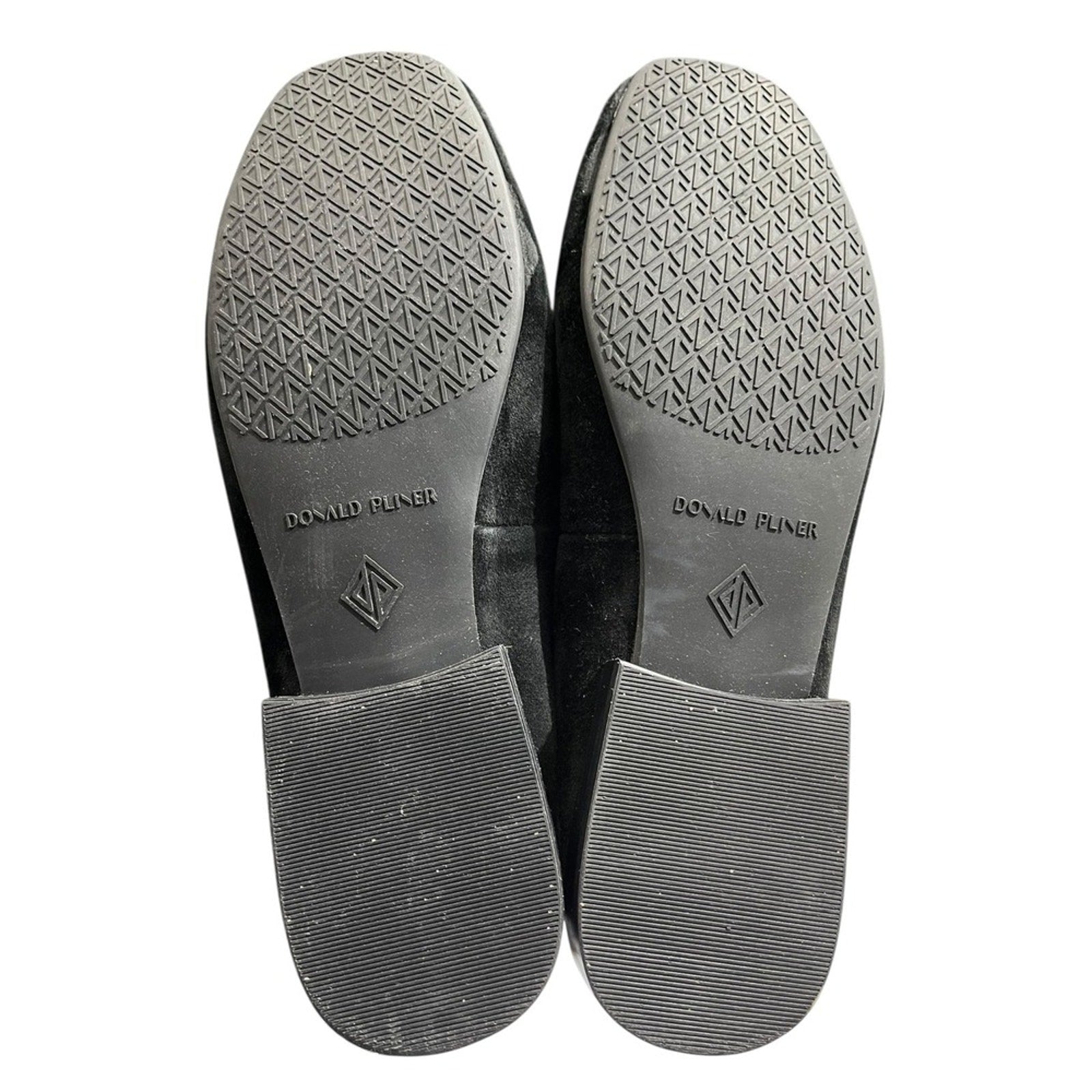 Donald Pliner Women's Bel Kid Suede Loafers Black Womens Size 7M