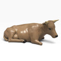 Vintage 1970s Holland Mold Oxen Hand Painted Ceramic Figurine Nativity Scene 3"