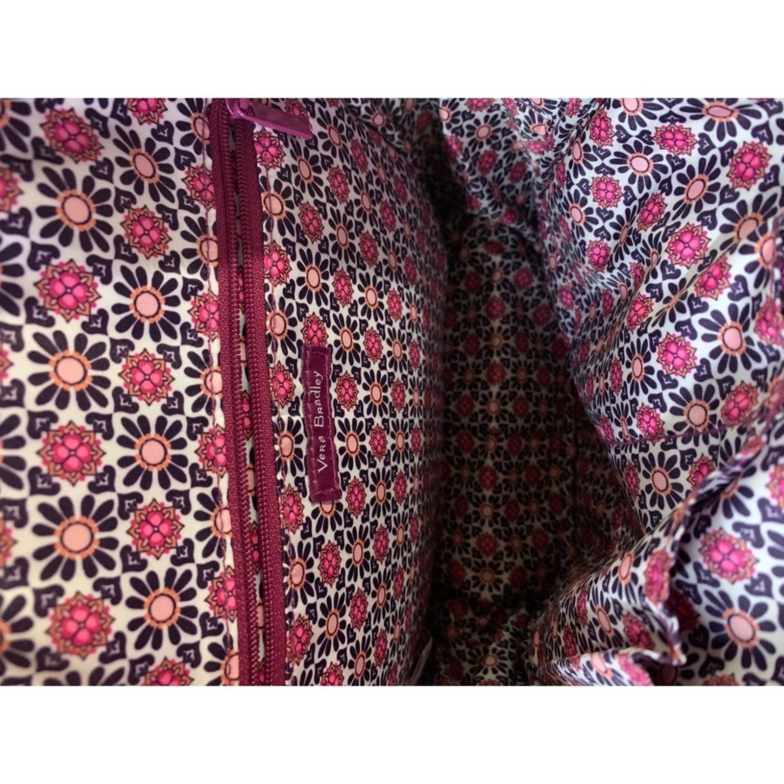 Vera Bradley Small Backpack Floral Pink Purple Mandala Pattern