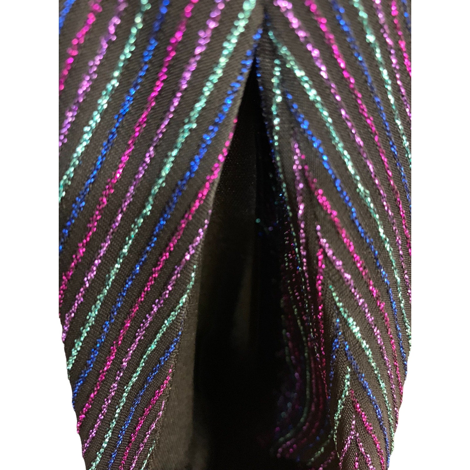 NWT TORRID Dark Blue & Multi Stripe Shimmer Midi Skater Dress sz 4