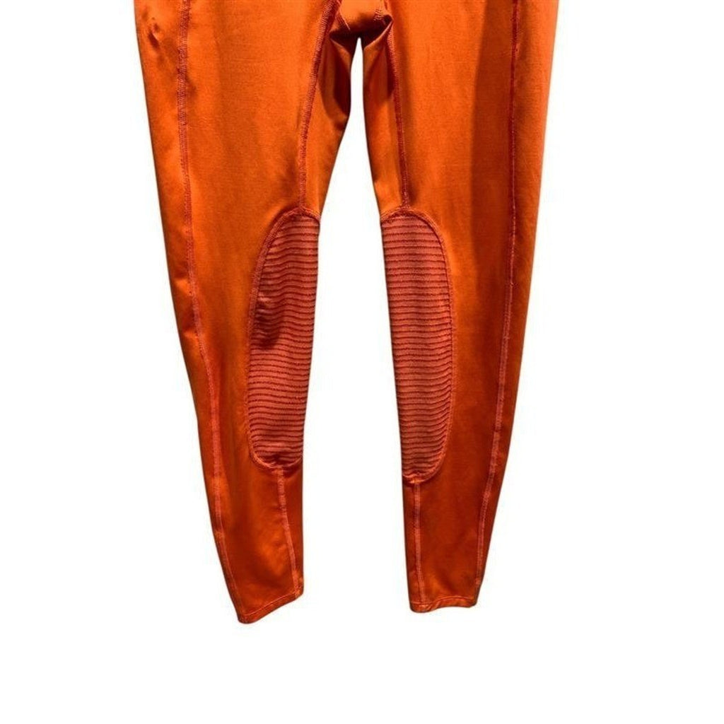 Free People Movement Womens Orange Ribbed Moto High Rise Leggings Size Small