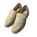 Dolce Vita Ersula Perforated Lug Sole Penny Loafers Ivory Cream Womens 9.5M