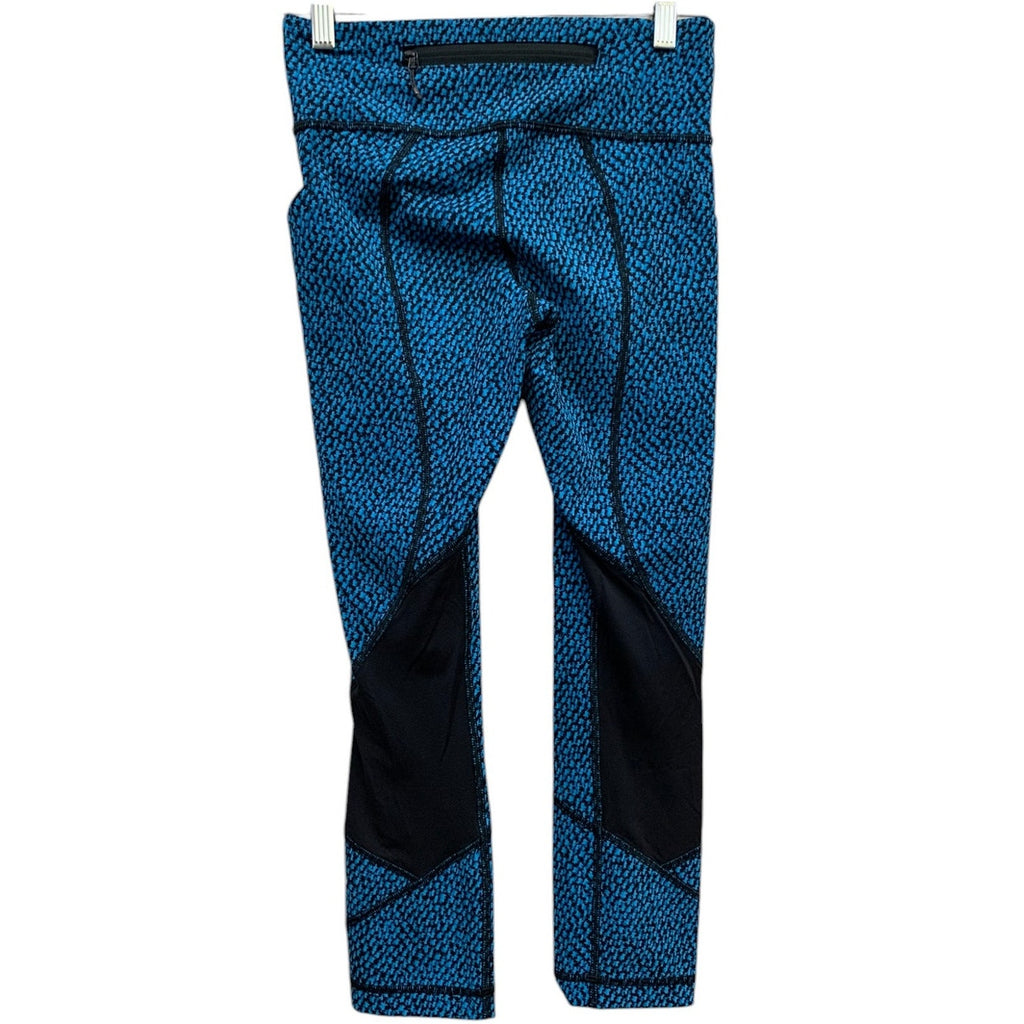 Lululemon Pace Rival Crop Scatter Star Beach Blanket Blue Black / Black SZ 2