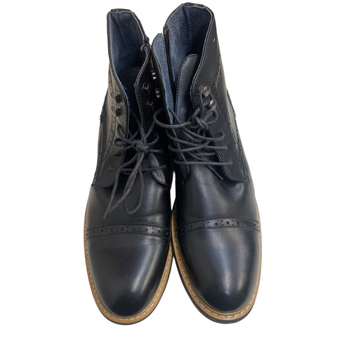 Bruno Marc Bergen 03 Black Leather Dress Shoes SIZE US 10.5
