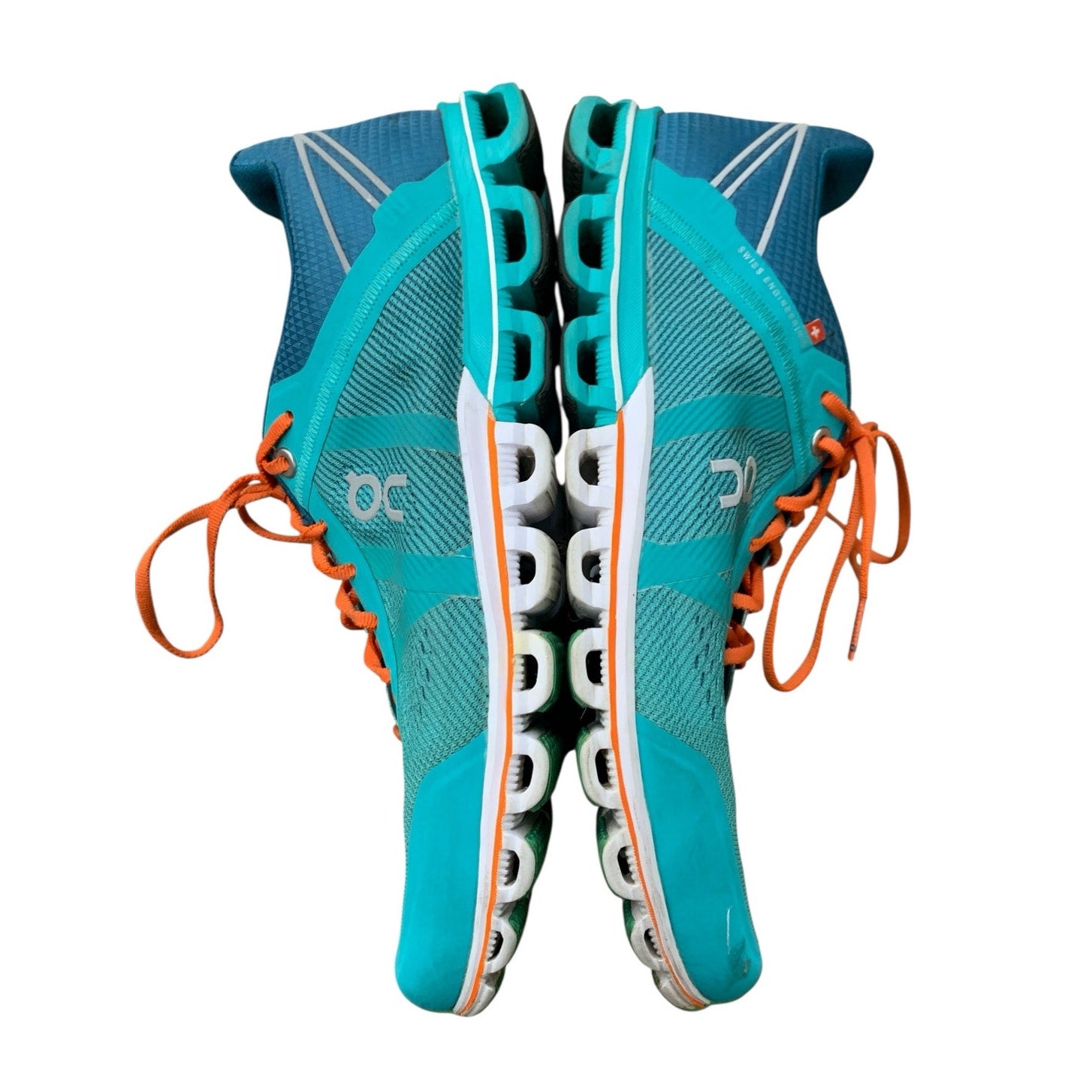 On Cloud 5 Atlantis Flame Blue Orange Swiss Engineered Women’s 9.5 Running