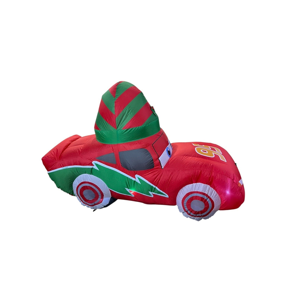 Disney Pixar Cars Lightning McQueen Christmas Inflatable 3.5 ft Elf Hat LED