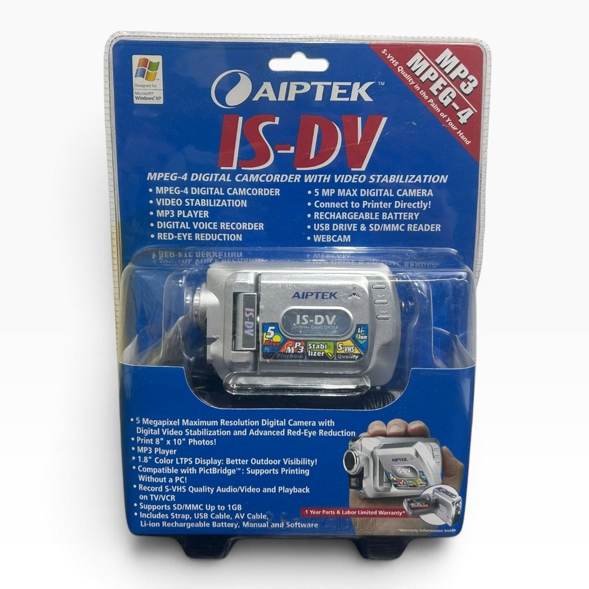 2006 Aiptek IS-DV 6-in-1 MPEG-4 Digital Camcorder 5MP Camera MP3 Player Sealed