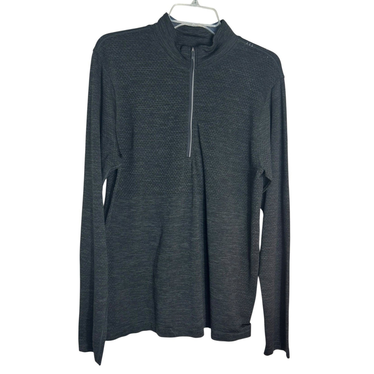 Lululemon Metal Vent Tech Half Zip Pullover Mens Medium Gray Heather Long Sleeve