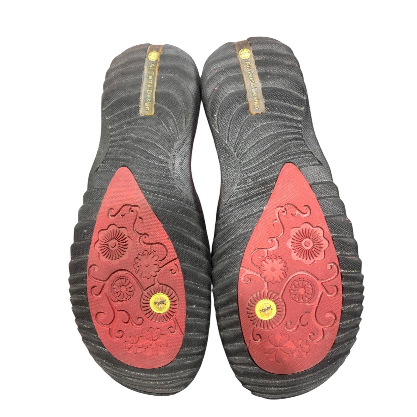 Jambu Dune Red Leather Mary Jane T-Strap Comfort Flats Womens 8.5 M