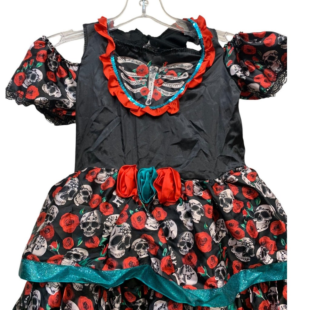 Day of the Dead Darling Dress Costume SZ M (7/8)