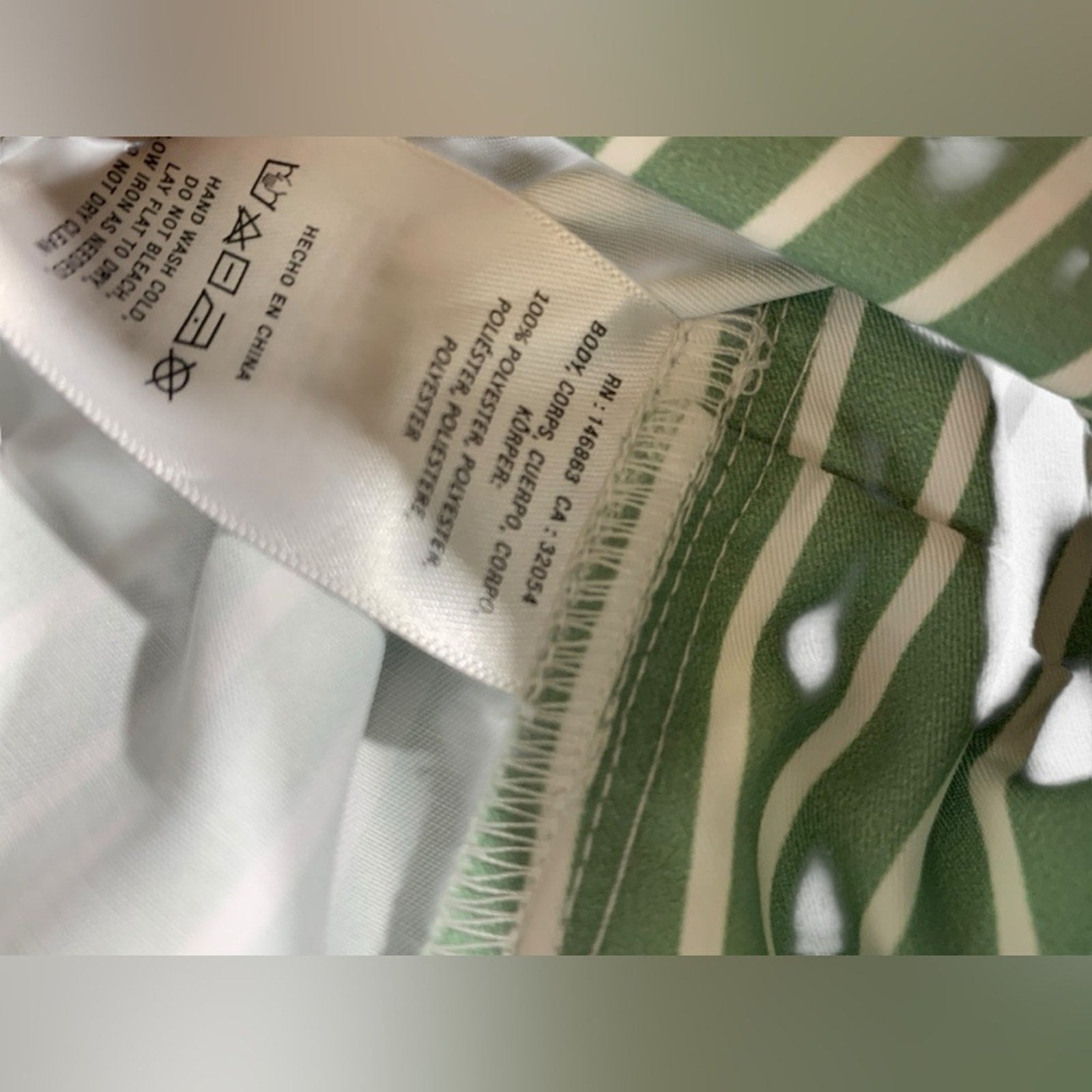 NWOT Mare Mare x Anthropologie Beige, Green Striped Tie Wrap Tank Top sz xs