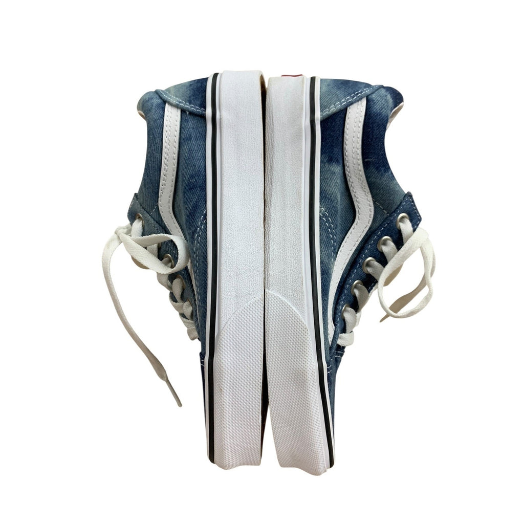 Vans Old Skool Denim Blue Sneakers Casual Lace Up Shoes Women's Size 5.5