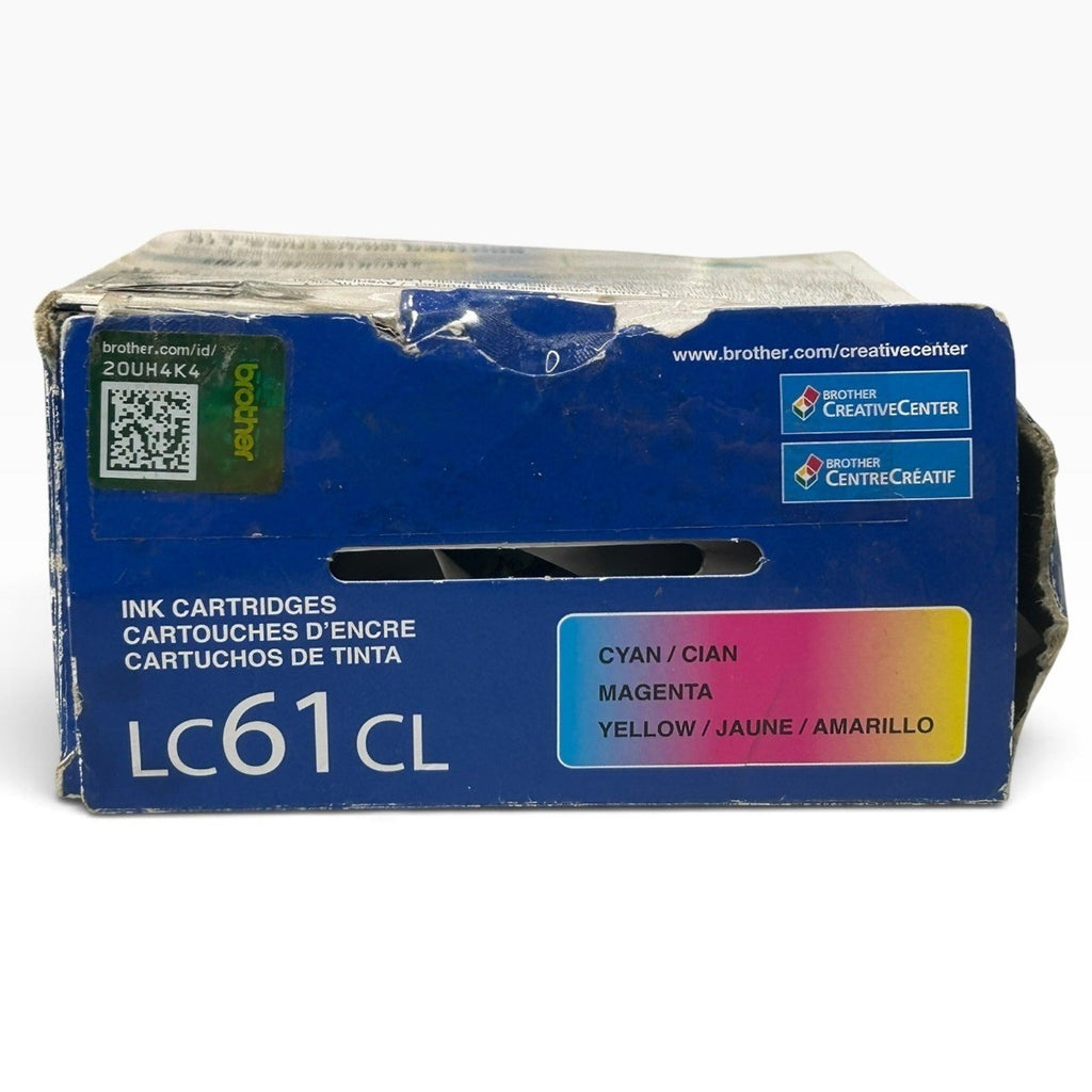 Brother LC61CL Innobella 3-Pack Color Ink Cartridges Cyan Magenta Yellow Genuine