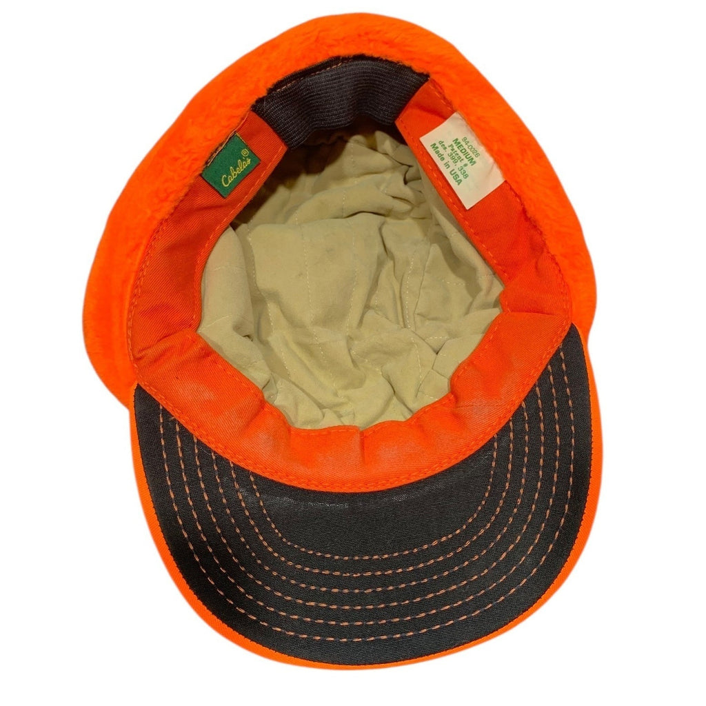 Cabelas Orange Trapper Hat with Ear Flaps Medium Winter Hunting