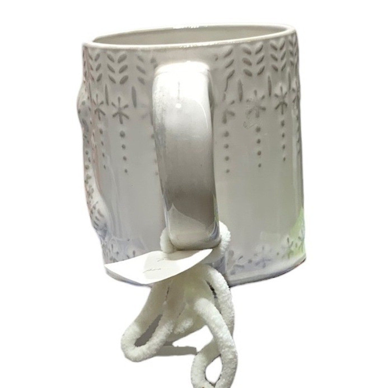 NWT Anthropologie Snowcap Reactive-Glazed Monogram Mug H