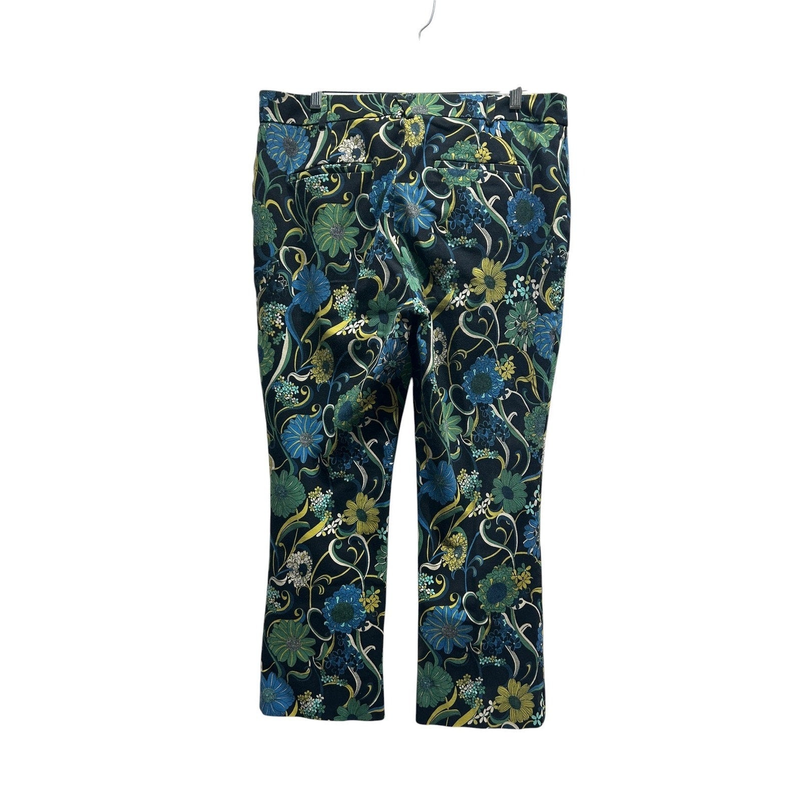 Anthropologie Essential Collection Floral Slim Ankle Pants Multi-Color Size 14