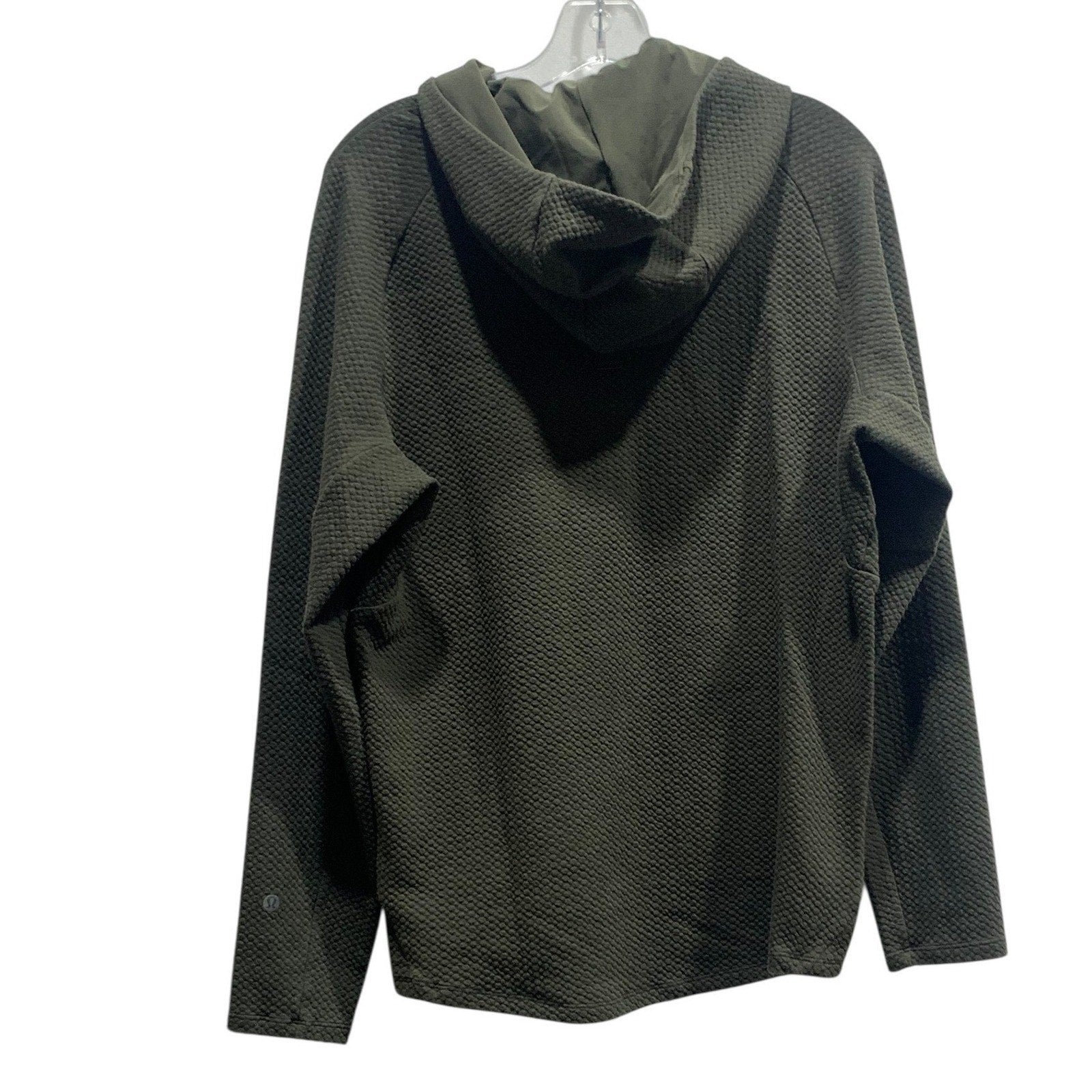 Lululemon At Ease Hoodie Dark Olive Green TexturedMens Medium