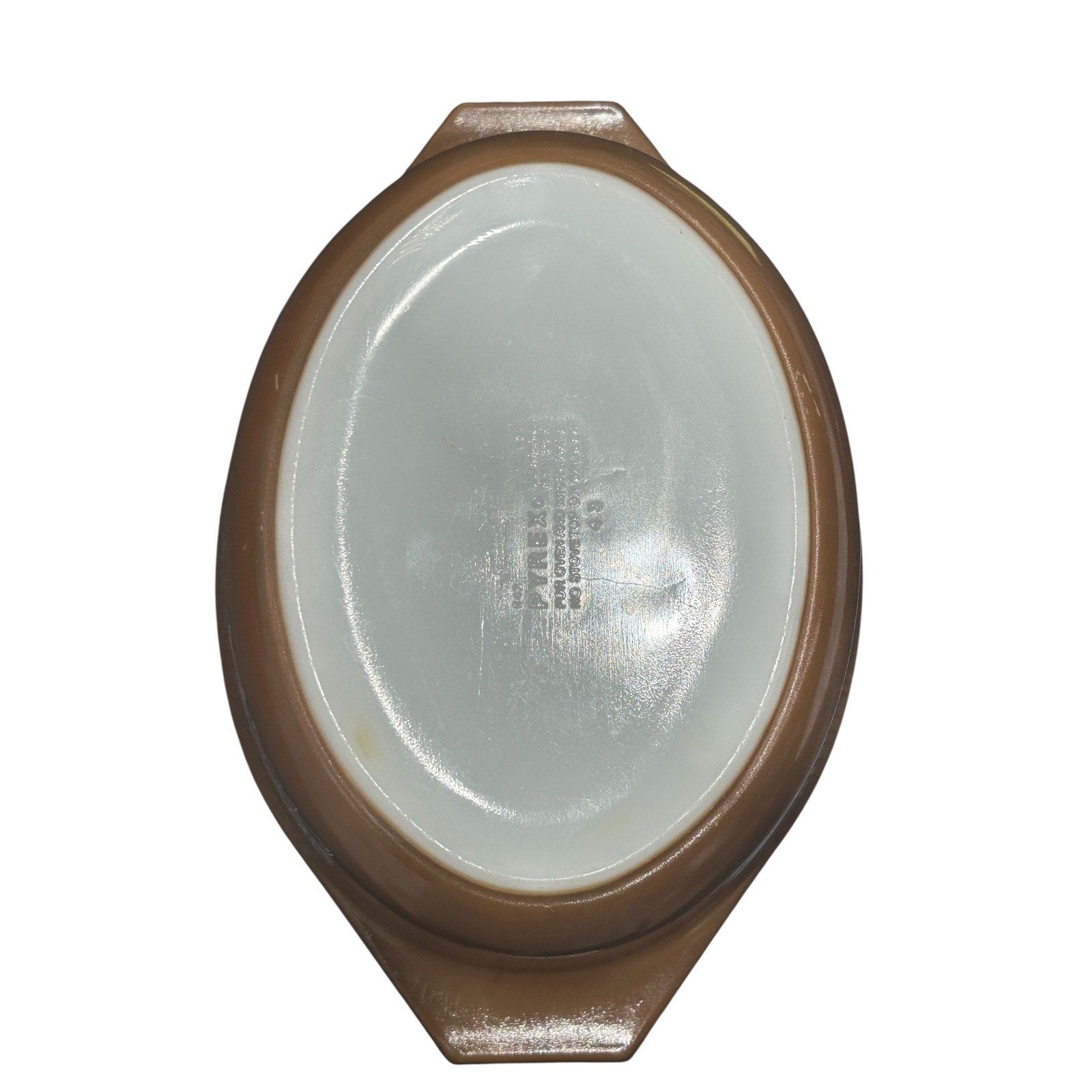 Pyrex Woodland 043 Oval Casserole Dish 1.5 Qt Brown no Lid Vintage Baker