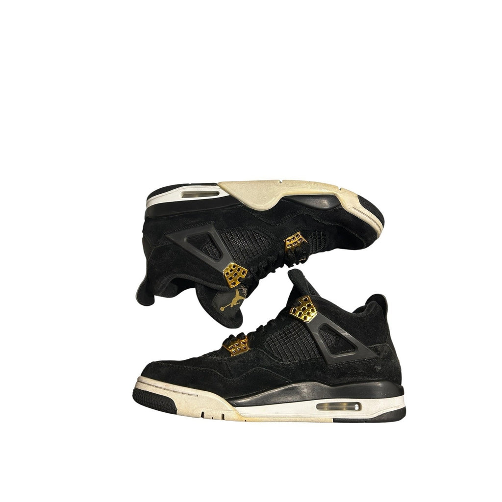 Air Jordan 4 Retro Royalty Black Metallic Gold 308497-032 Mens Size 9.5 grunge