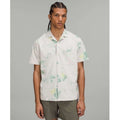 Lululemon Airing Easy Camp Collar Shirt Diffuse Dye Print Green Multi XXL