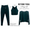 Beyond Yoga 3-Piece Set – Dark Spruce Green Heather Spacedye size small active
