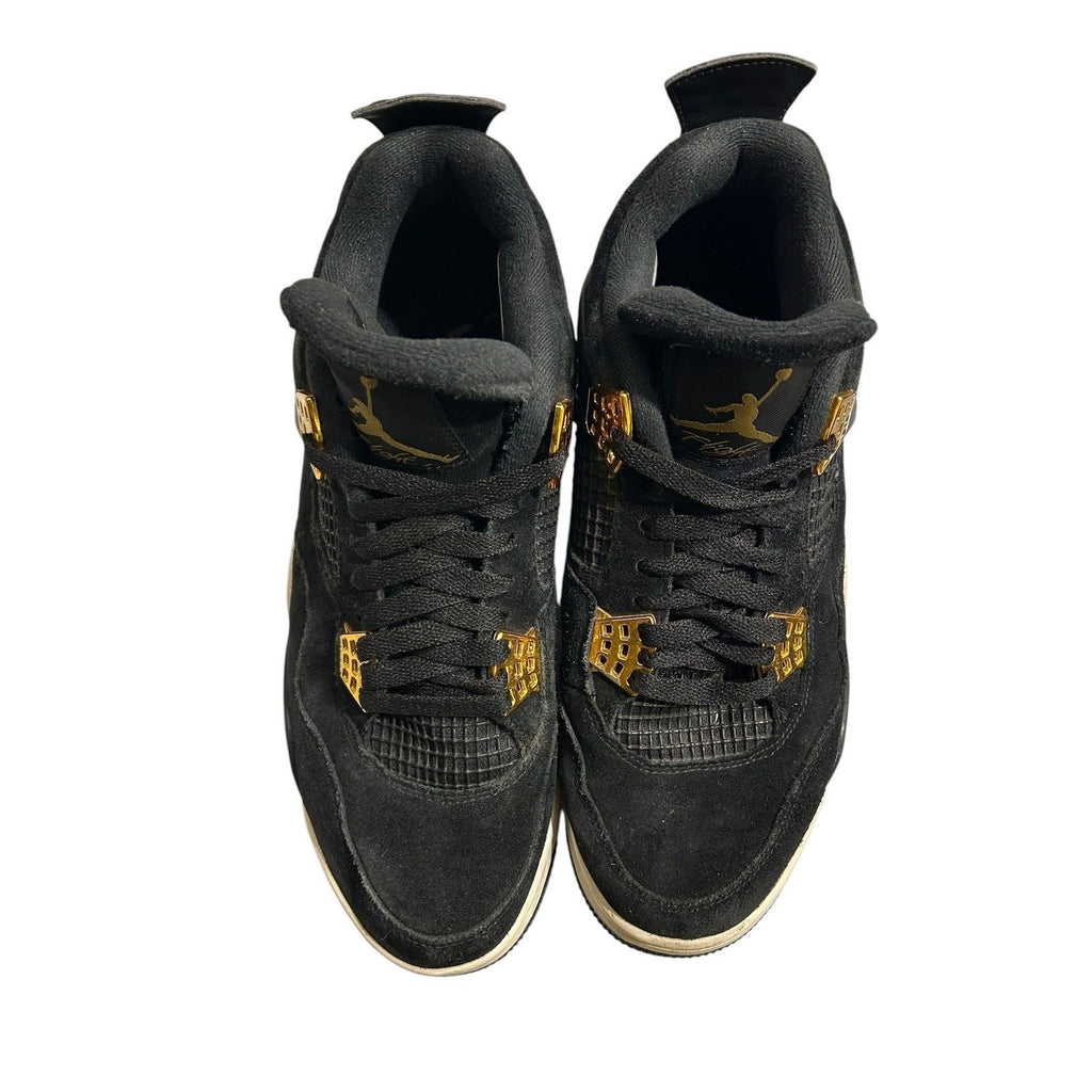 Air Jordan 4 Retro Royalty Black Metallic Gold 308497-032 Mens Size 9.5 grunge