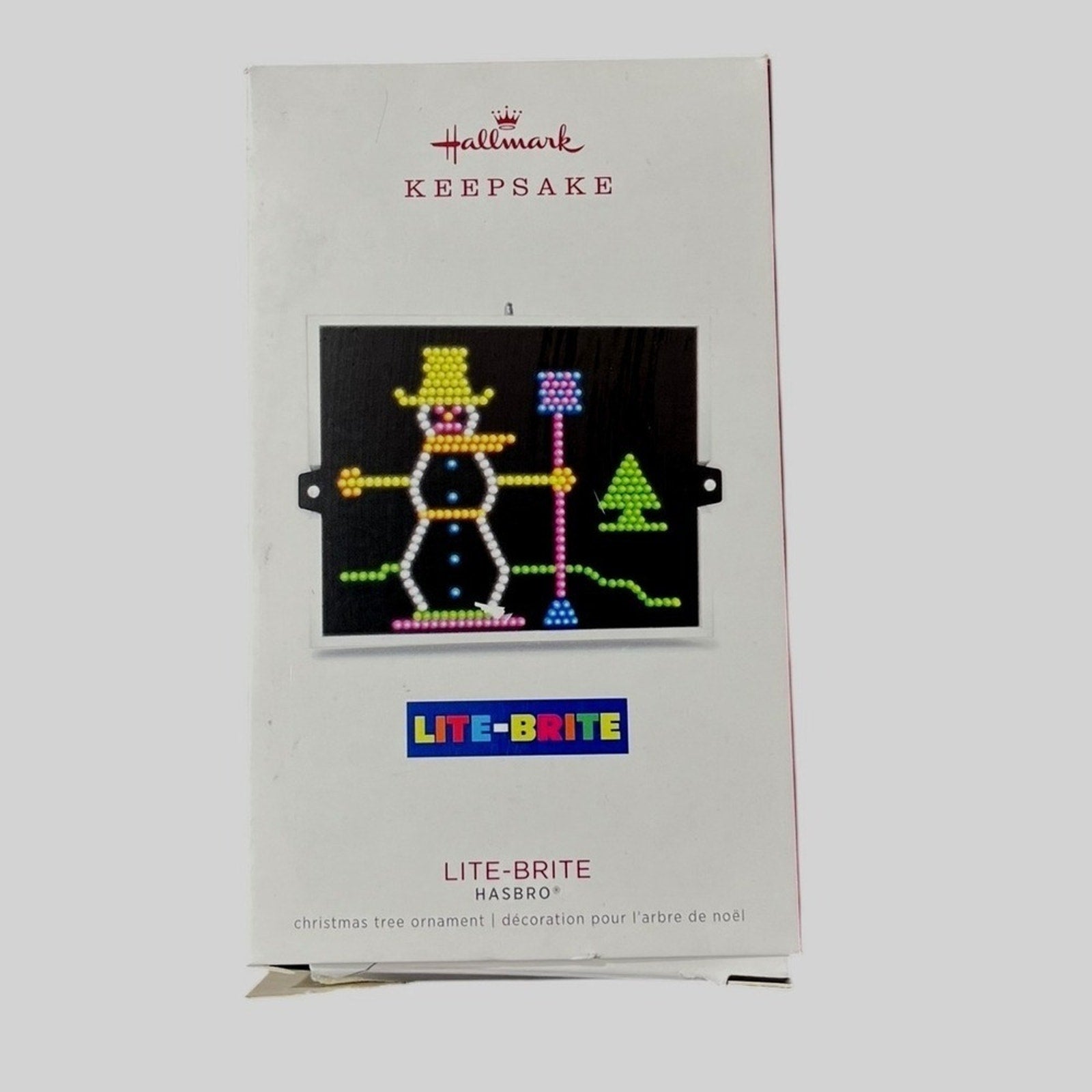 Hallmark Keepsake Lite-Brite Christmas Tree Ornament 2018 Snowman Lights Up