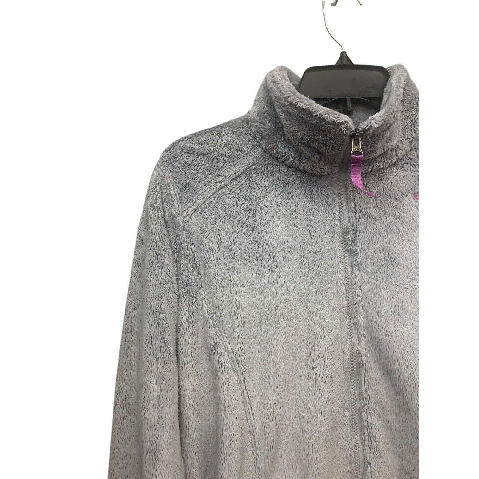 The North Face Jacket Girls Extra Large Gray Full Zip Fleece Pockets Osolita