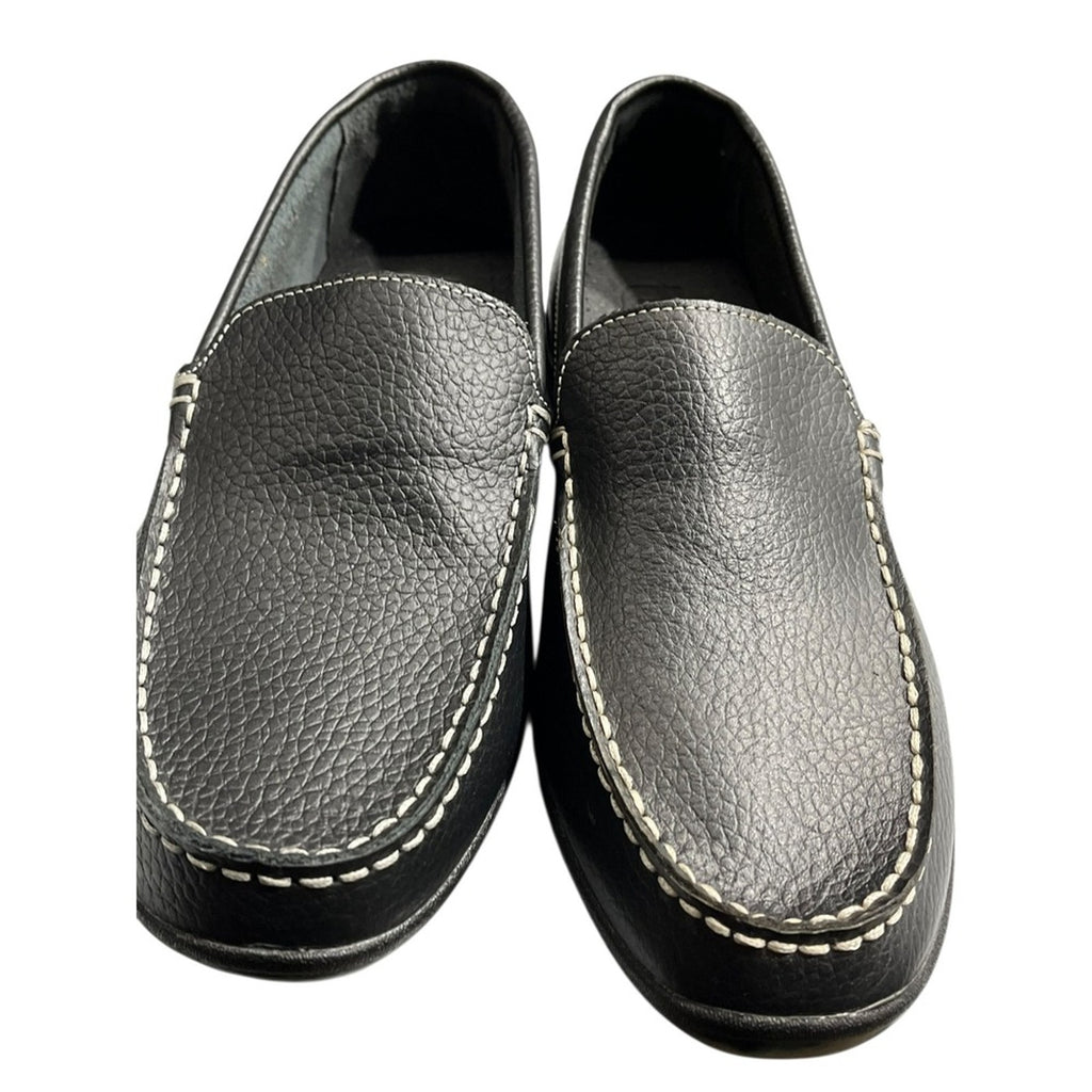 FootJoy Mens Black Leather Driving Moccasin Loafers Golf Shoes Size 8.5M