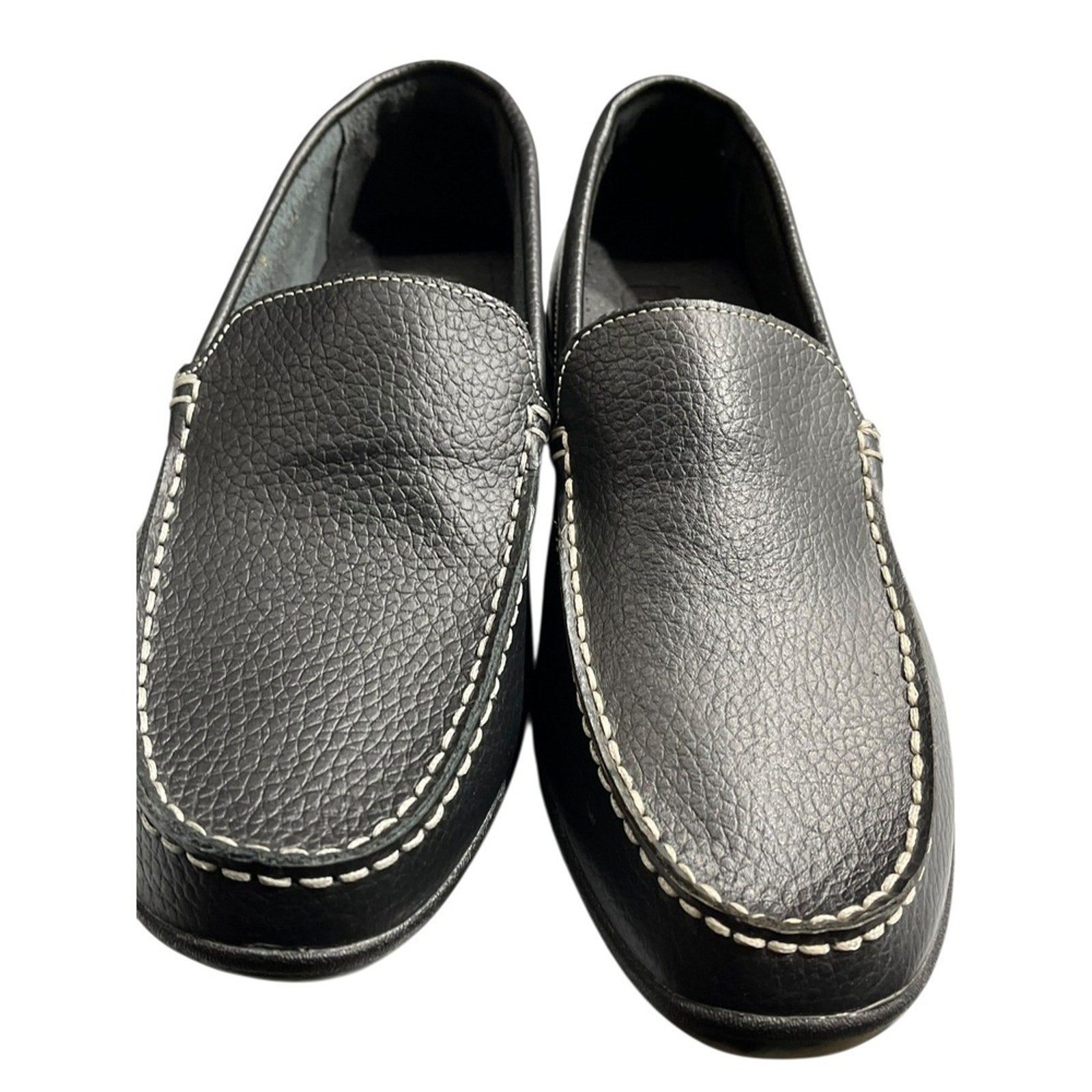 FootJoy Mens Black Leather Driving Moccasin Loafers Golf Shoes Size 8.5M