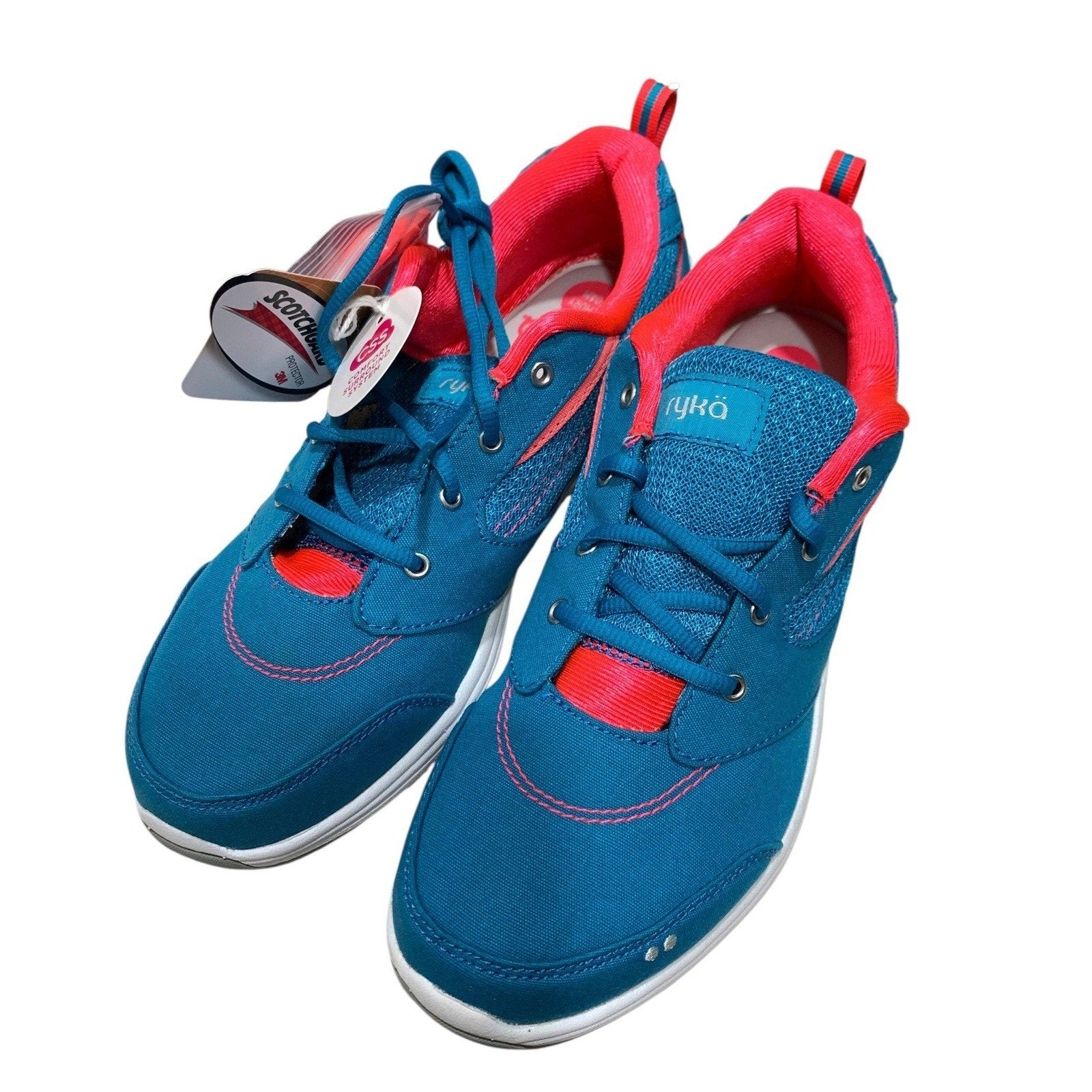 Ryka Teanna Womens Teal Pink Memory Foam Walking Sneakers SMW Shoes 9M