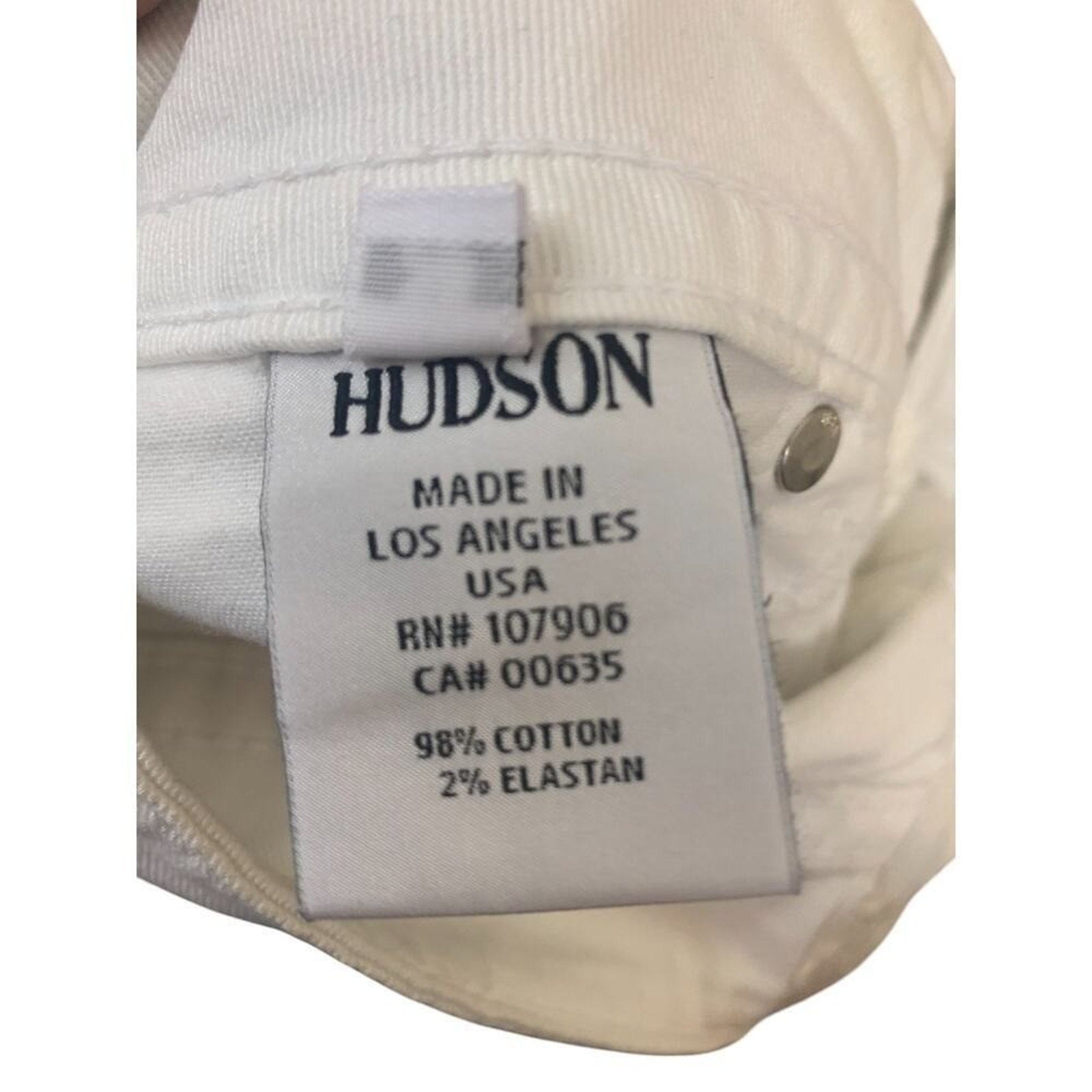 NWT HUDSON Signature Bootcut White SZ 29 Wide Leg