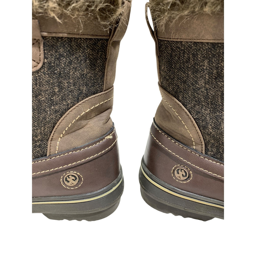 Northside Brookelle Polar Womens Snow Boots Chocolate Brown Faux Fur Size 9 NEW