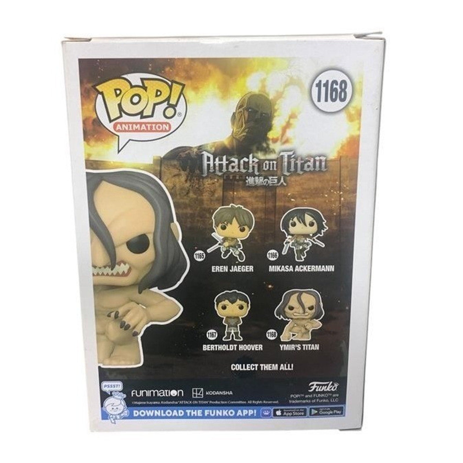 Funko Pop Animation Attack on Titan Ymir's Titan 1168 Vinyl Figure AOT Boxed