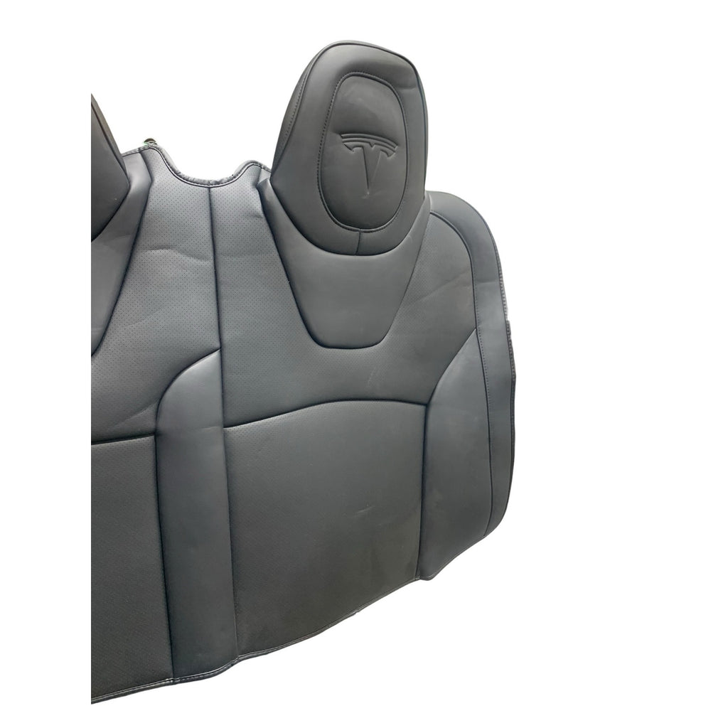Tesla Model S Black Synthetic Leather Front and Rear Seat Cover Set Embossed