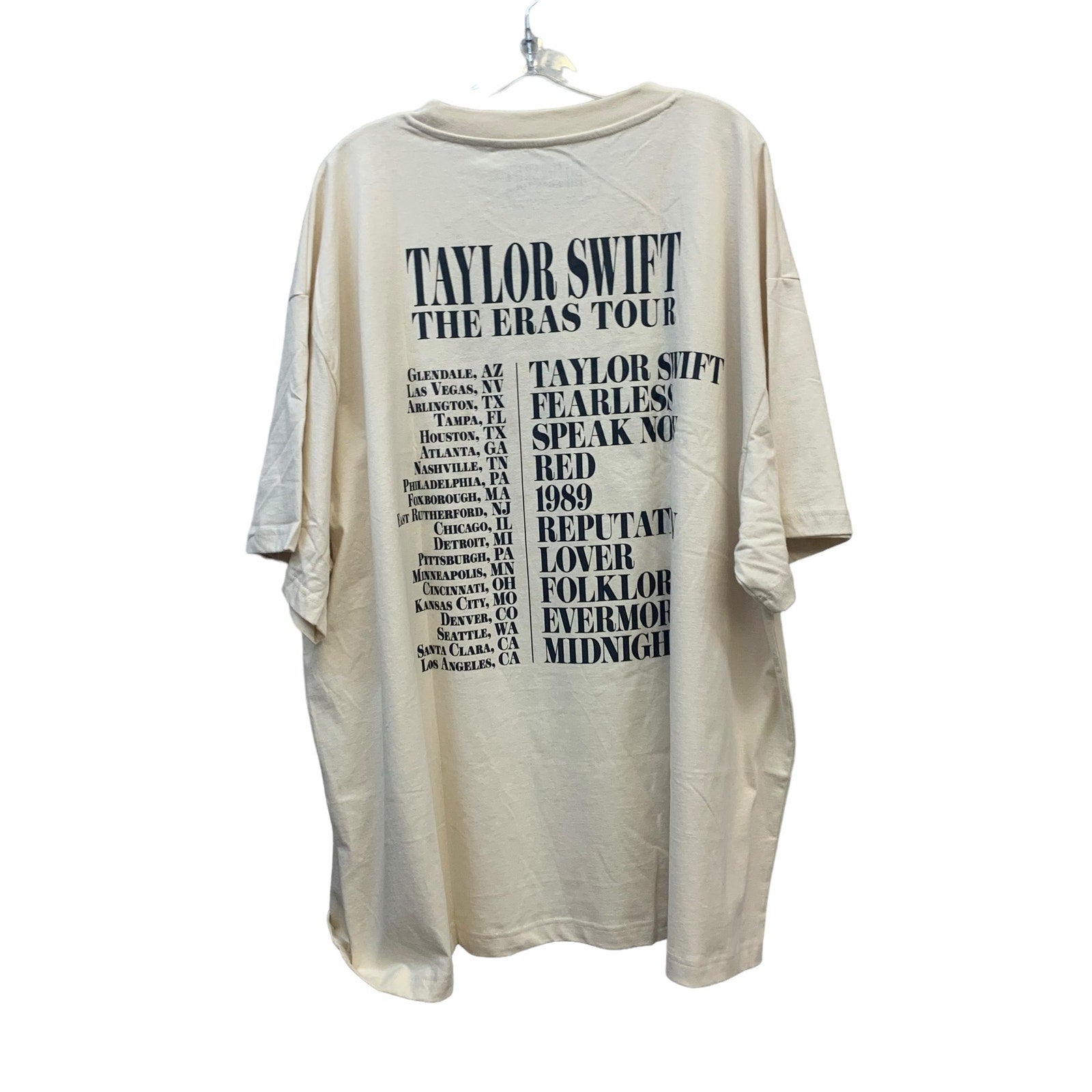 Eras Tour T-Shirt Beige - Size 4x Taylor Swift