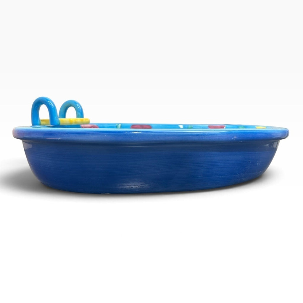 Summer Stock Swimming Pool Chip and Dip Set Ceramic 1998 Hand Painted
