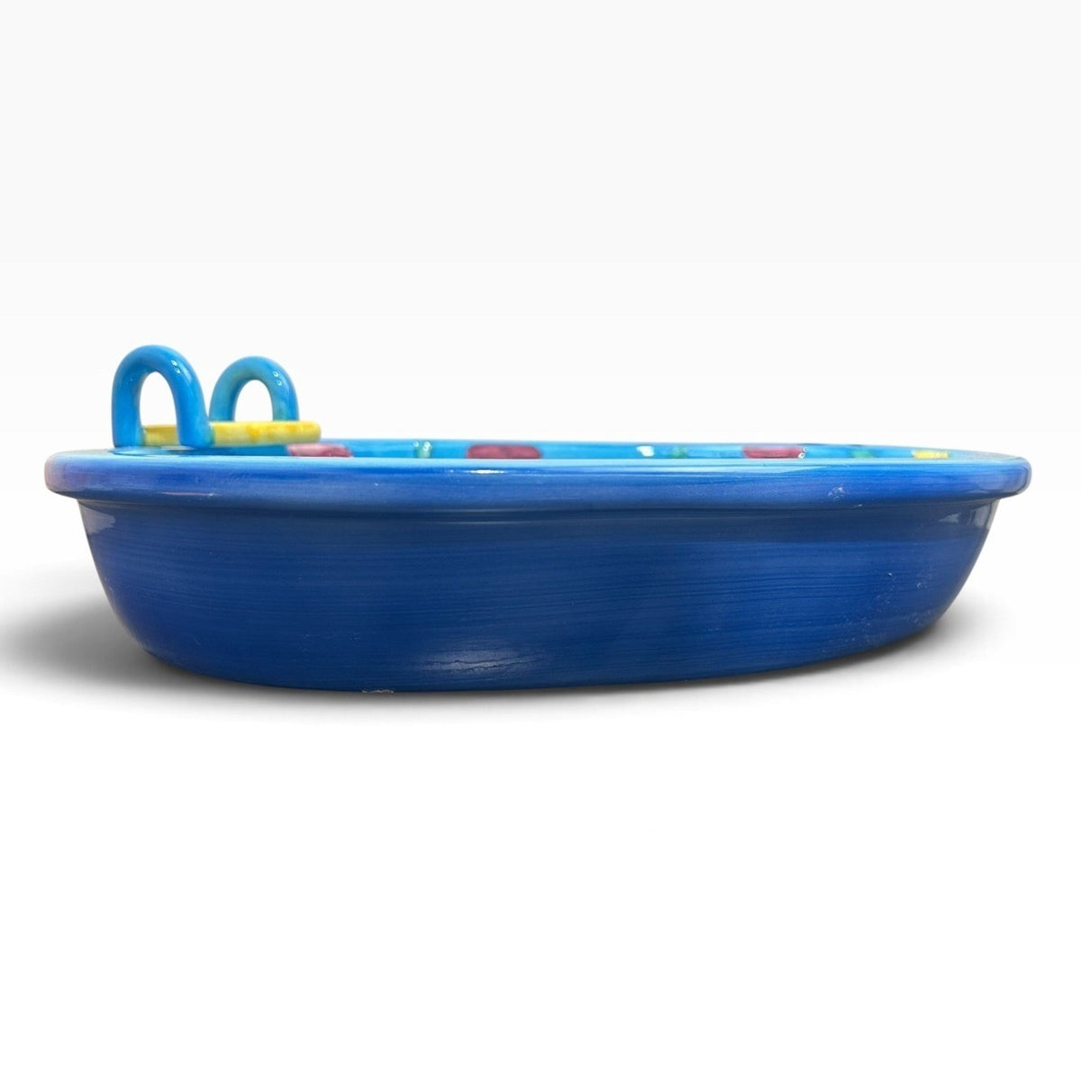 Summer Stock Swimming Pool Chip and Dip Set Ceramic 1998 Hand Painted