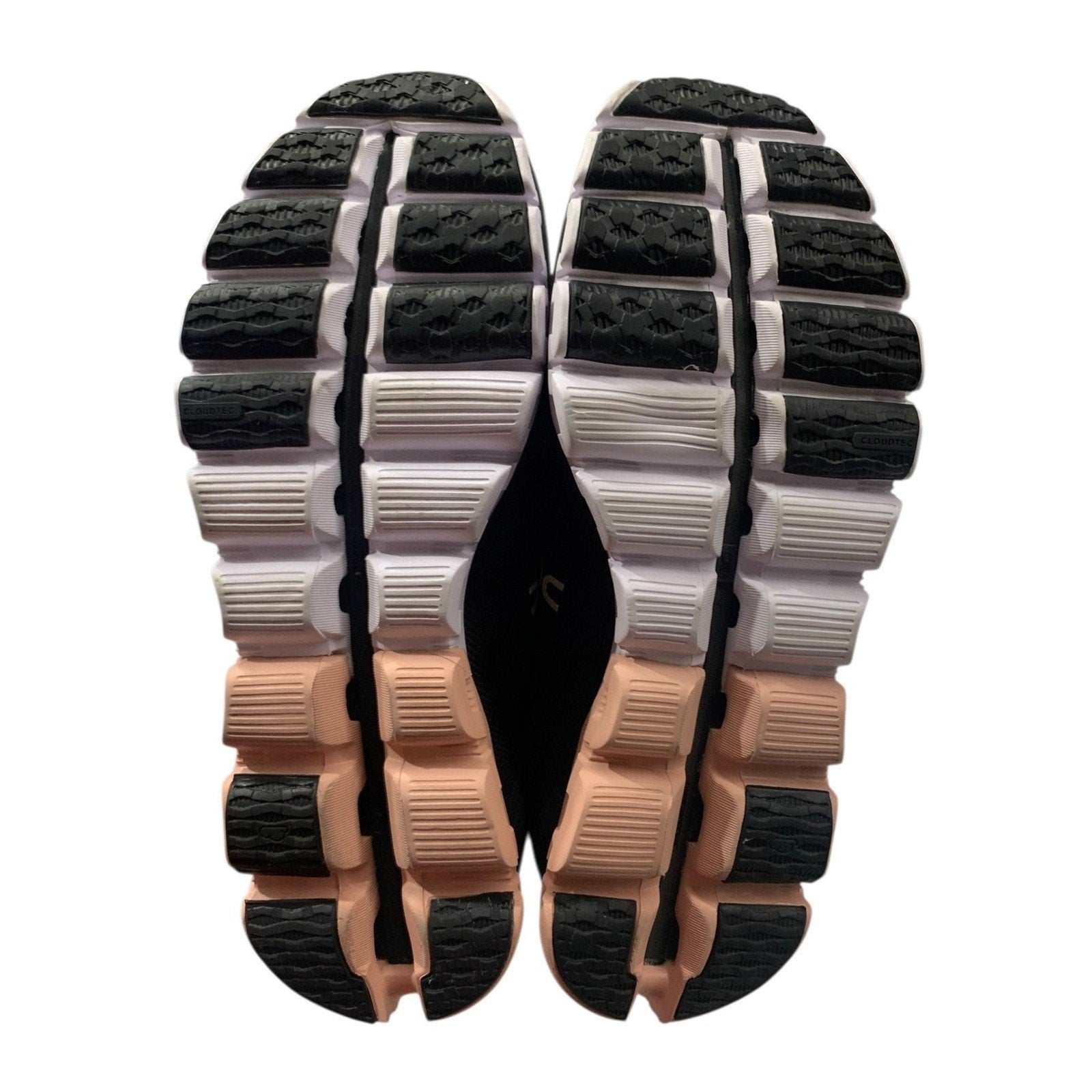 On Cloudflow Womens 8.5 Running Shoes Black Charcoal Peach 35.99234