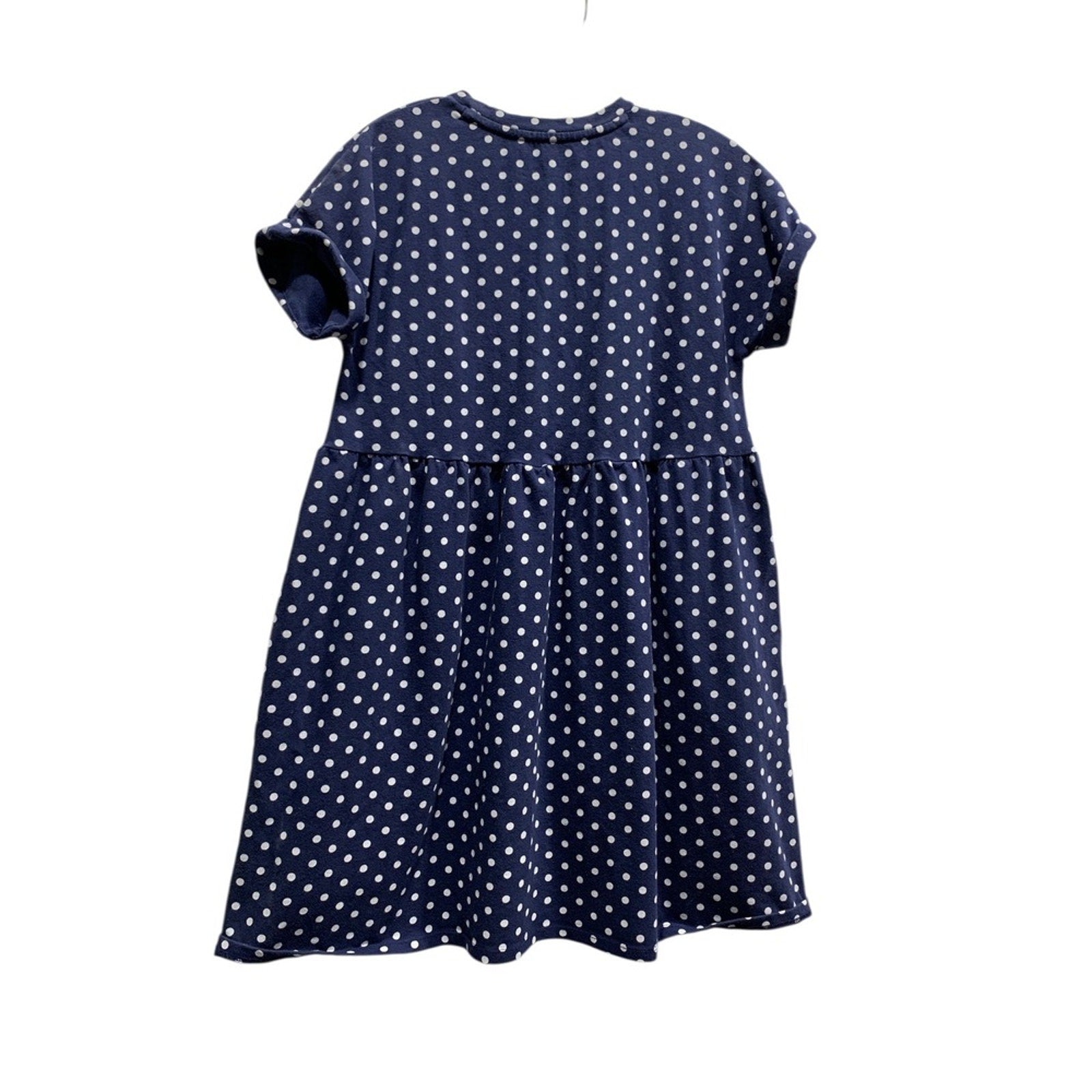Vineyard Vines Girls Dress Size M (10-12) Blue White Polka Dot Short Sleeve