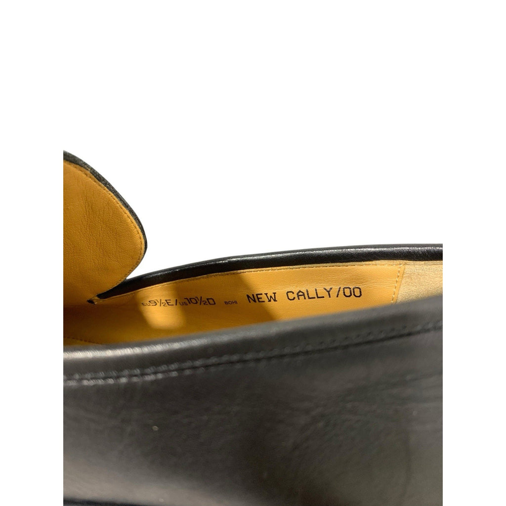 Bally Black Nevio Leather B Logo Buckle Dress Shoes Loafers Size US 10.5D