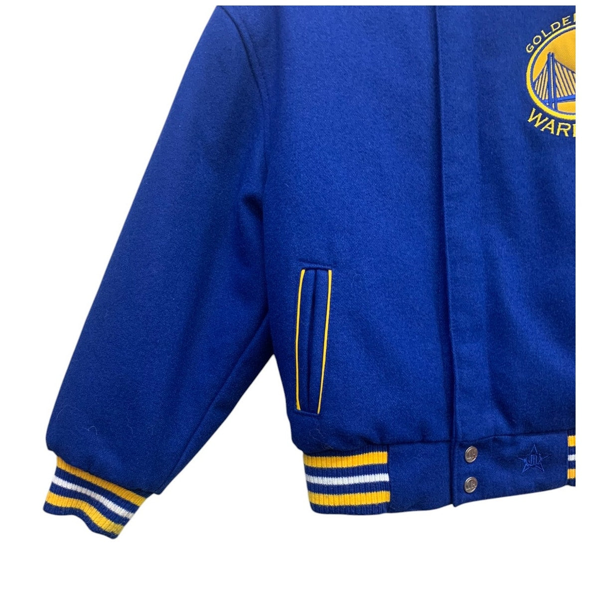 Golden State Warriors JH Design Reversible Wool Logo Jacket sz 5/6