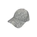Anthropologie Black White Textured Dalmatian Print Baseball Cap Hat