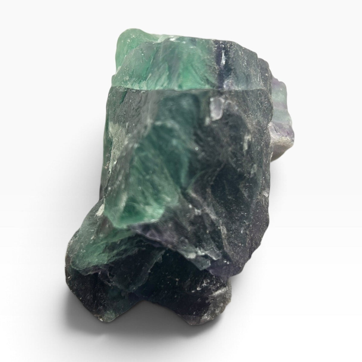 Natural Raw Fluorite Crystal Specimen Green Purple Rough Stone 1.4lb 3x4x2.5in