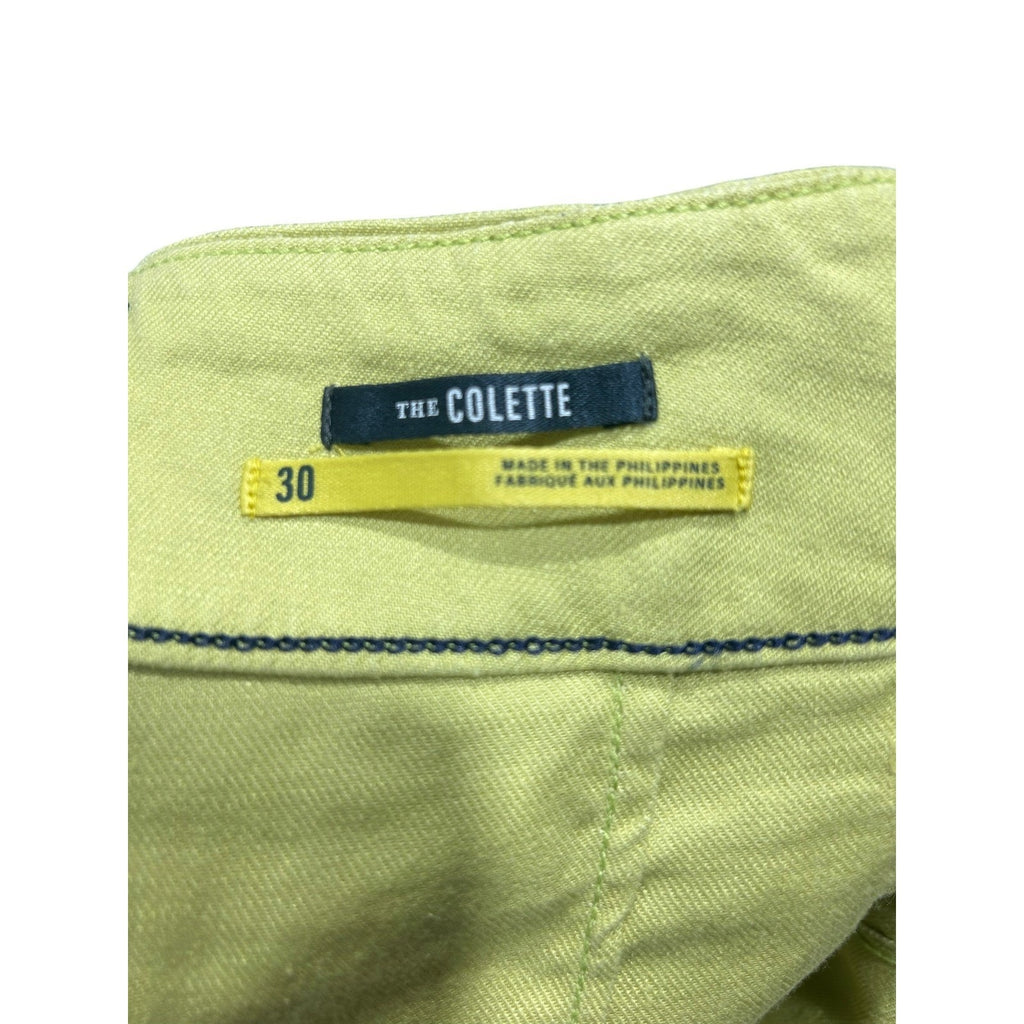 Anthropologie Maeve The Colette Wide Leg Pants Lime Green Size 30 High Rise Crop