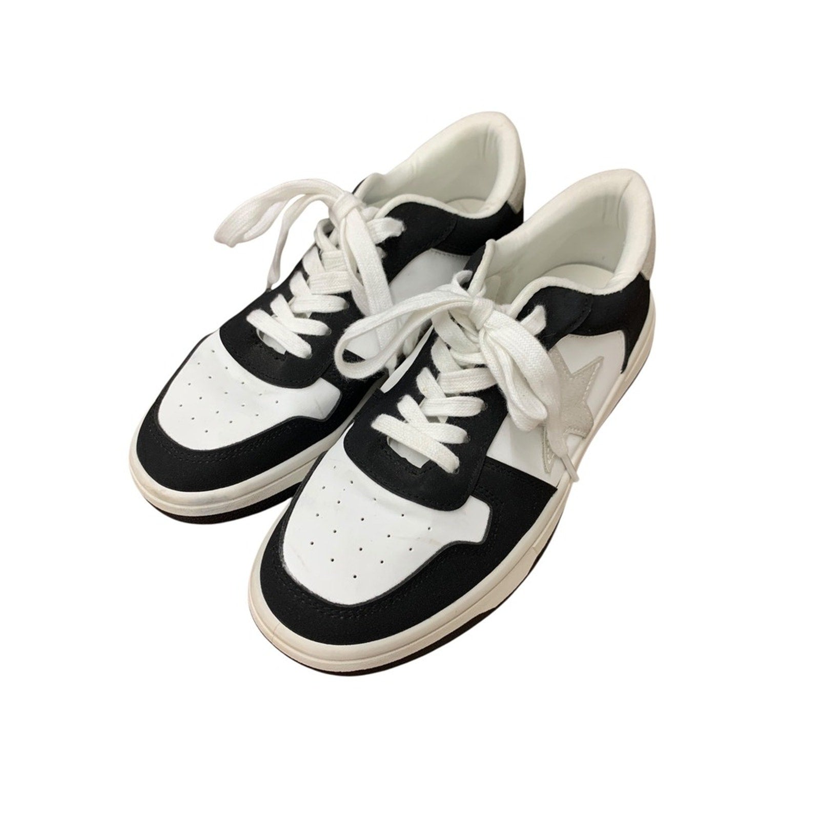 VH by Vintage H.V. Star Sneakers Womens Shoes Black & White SZ 8.5