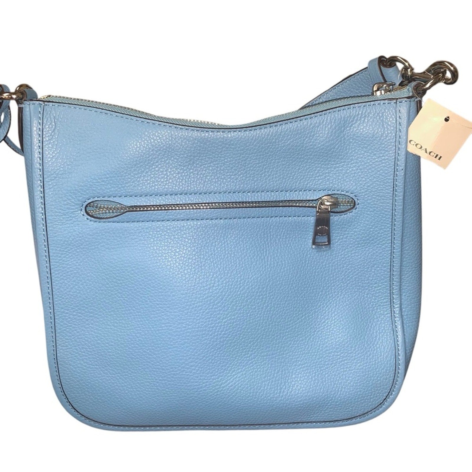 NWT Coach Chaise Leather Crossbody perfect spring blue
